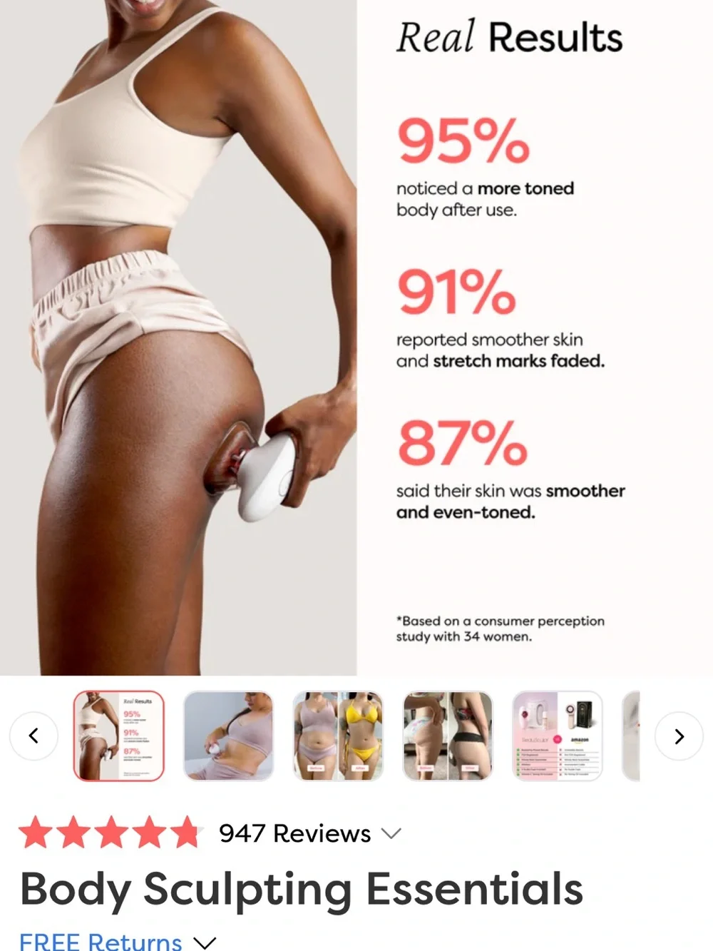 ReduSculpt White Handheld Body Sculpting Device